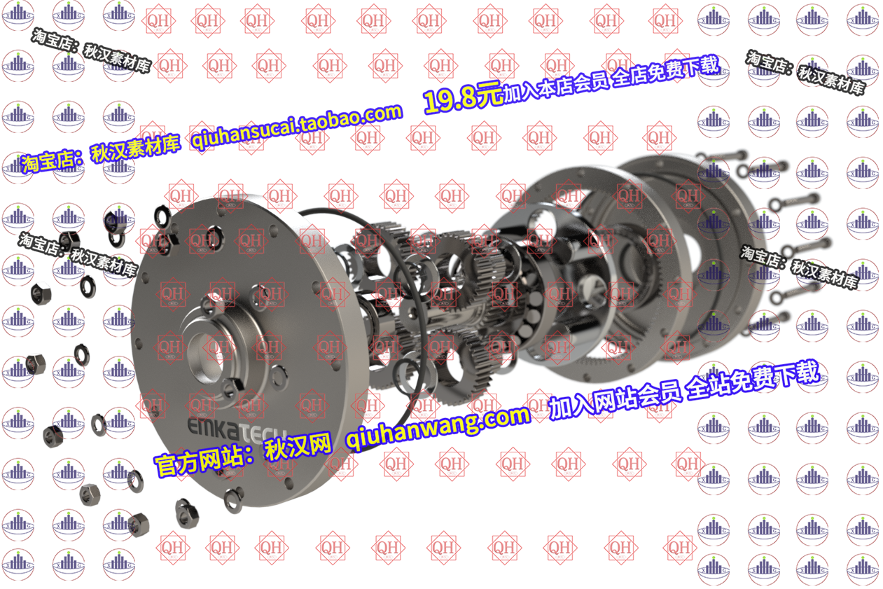 Planetary gear concept行星齿轮传动3D数模图纸 Solidworks设计
